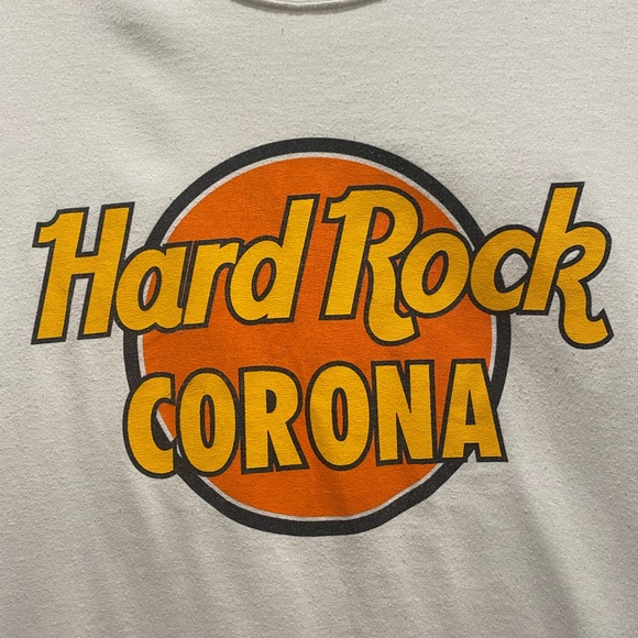 Vintage 1990s Retro Hard Rock Cafe Corona California Printed Graphic Tee T-Shirt - Picture 2 of 4